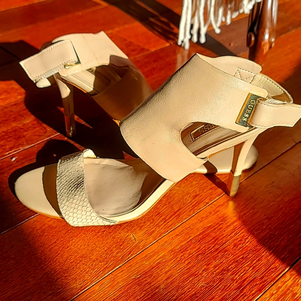 Guess strap heel